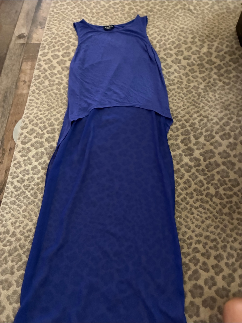 bebe Royal Blue High-Low Maxi Tank Dress
